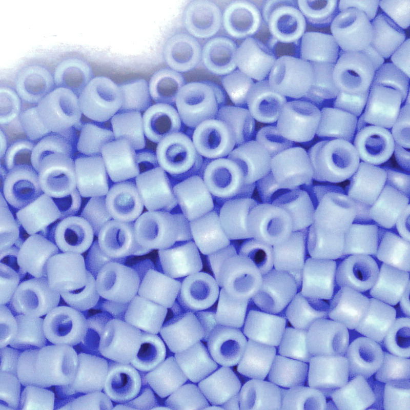 11/0 MIYUKI delica DB1596 - Matte Opaque Agata Blue AB - 1gr.  - Miyukilandia