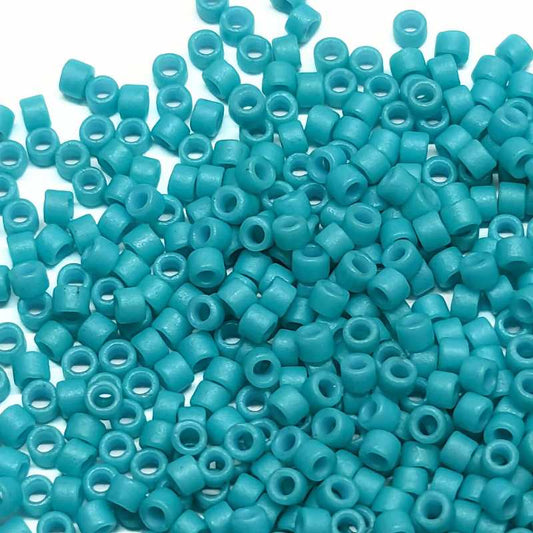11/0 MIYUKI delica DB0793- Matte Opaque Dyed Turquoise - 1gr.  - Miyukilandia