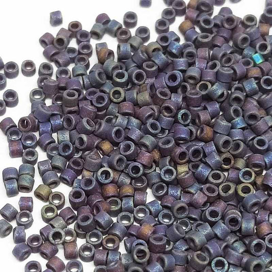 11/0 MIYUKI delica DB0884 - Matte Opaque Mauve AB - 1gr  - Miyukilandia