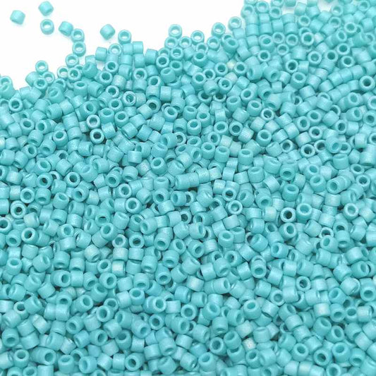 11/0 MIYUKI delica DB0878- Matte Opaque Turquoise AB - 1gr.  - Miyukilandia