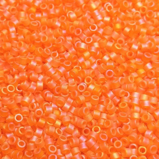 11/0 MIYUKI delica DB0855 - Matte Orange AB - 1gr.  - Miyukilandia