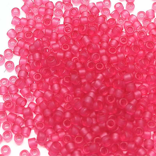 11/0 MIYUKI delica DB0780 - Matte Transp. Crystal Dyed Rose -1gr.  - Miyukilandia