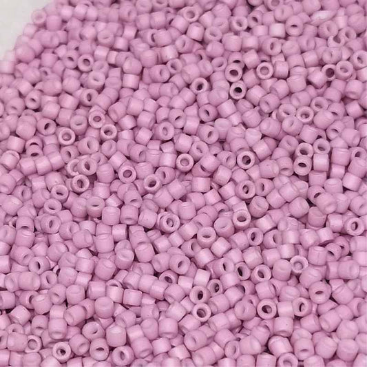 11/0 MIYUKI delica DB0800 - Metallic Opaque Vintage Rose - 1gr.  - Miyukilandia
