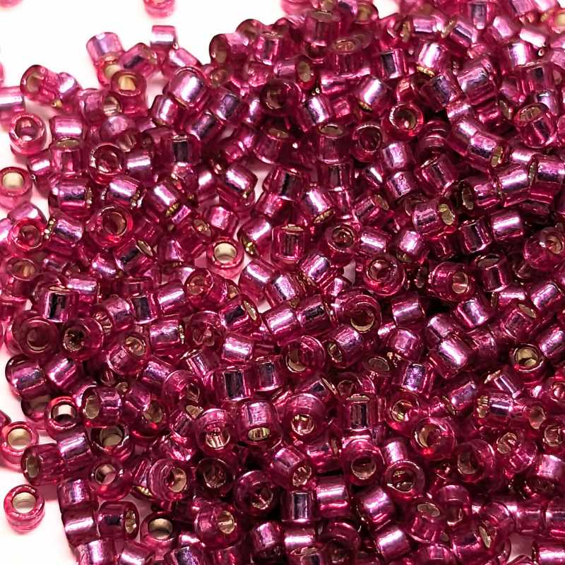 11/0 MIYUKI delica DB1341 - Middle Rose Silver Lined - 1gr.  - Miyukilandia