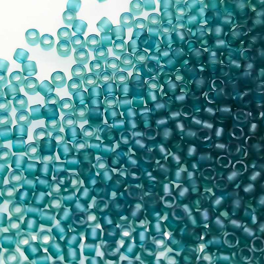 11/0 MIYUKI delica DB0788 - Midnight Teal Tran. Semi Matte - 1gr.  - Miyukilandia