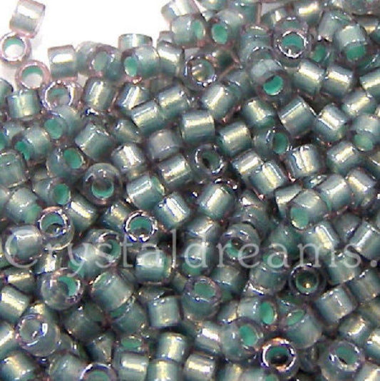 11/0 MIYUKI delica DB1712 - Mint Pearl Lined Pink Mist - 1gr.  - Miyukilandia