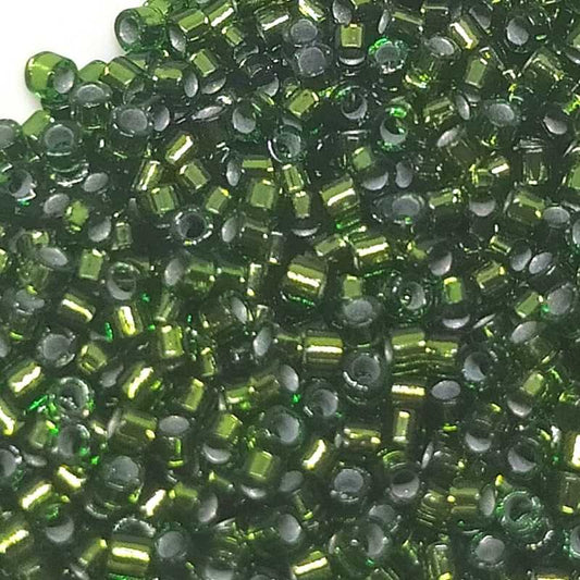 11/0 MIYUKI delica DB0182 - Olive Silver Lined - 1gr.  - Miyukilandia