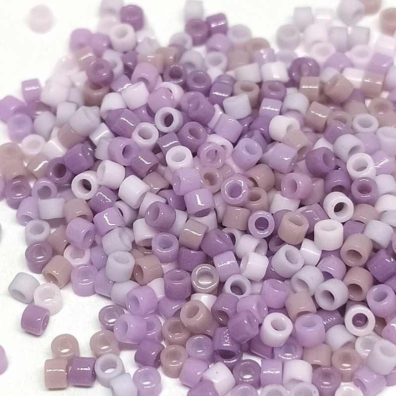 11/0 MIYUKI delica  - Opaque Purple Pastel Mix 1gr. - MIX42  - Miyukilandia