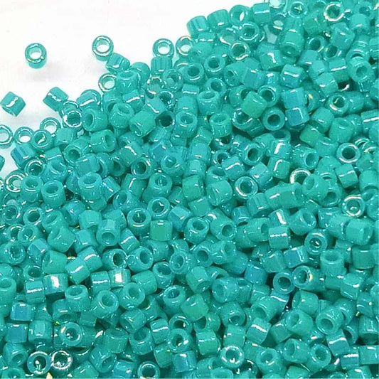 11/0 MIYUKI delica DB0166 - Opaque Turquoise AB - 1gr.  - Miyukilandia