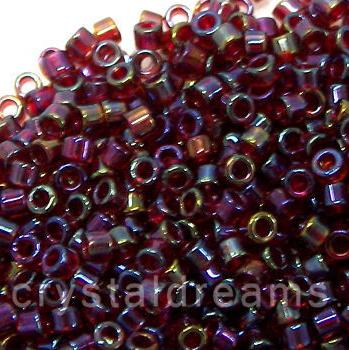 11/0 MIYUKI delica DB1751 - Red Lined Topaz AB - 1gr.  - Miyukilandia