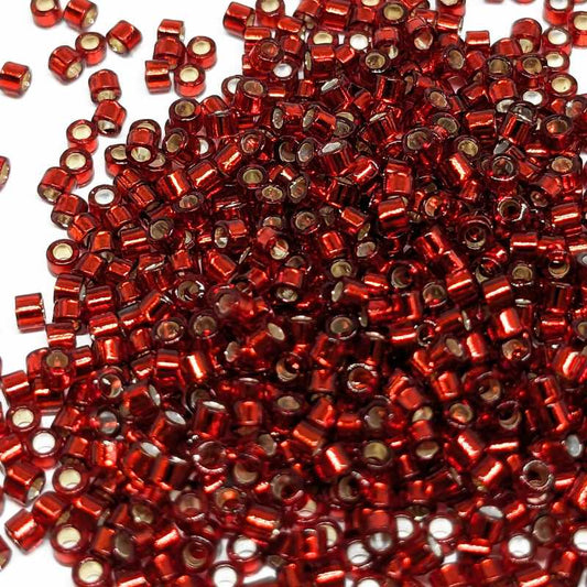 11/0 MIYUKI delica DB0603 - Siam Silver Lined - 1gr. - DB603  - Miyukilandia