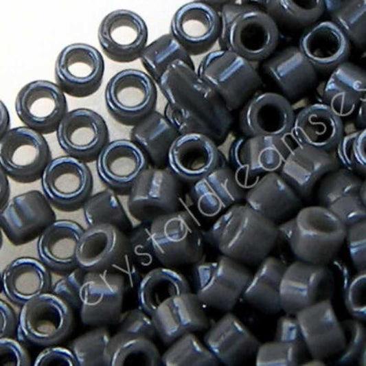 11/0 MIYUKI delica DB0268 - Smoked Opaque Luster Dk Grey - 1gr  - Miyukilandia