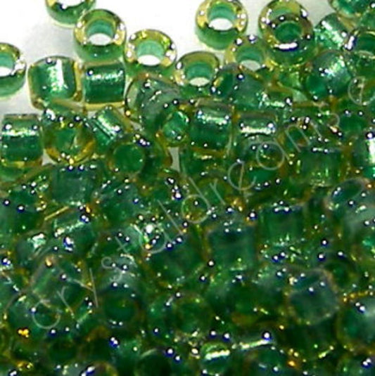 11/0 MIYUKI delica DB0917 - Sparkling Lt Green Lined Topaz - 1gr.  - Miyukilandia