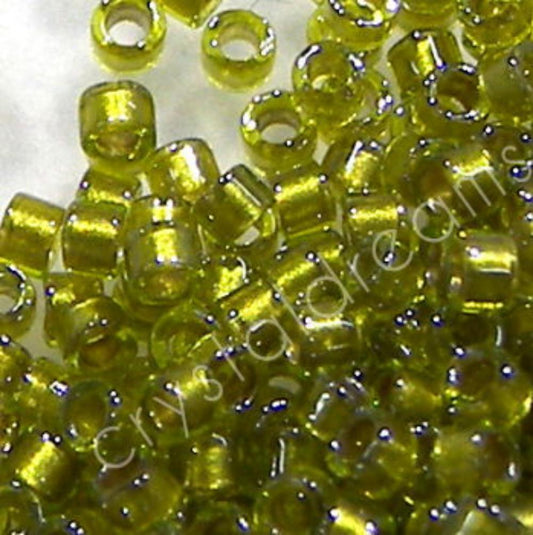 11/0 MIYUKI delica DB0908 - Sparkling Lt Yellow Lined Chartruse - 1gr.  - Miyukilandia
