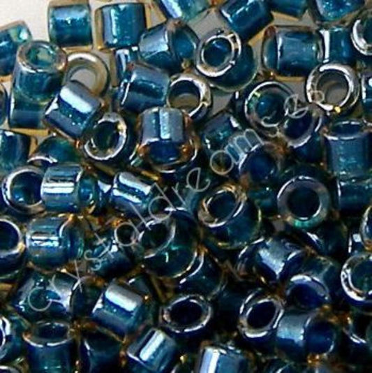 11/0 MIYUKI delica DB0921 - Sparkling Teal lined Topaz - 1gr.  - Miyukilandia