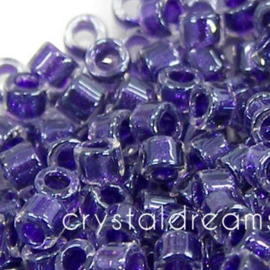 11/0 MIYUKI delica DB0923 - Sparkling Violet Lined Crystal - 1gr.  - Miyukilandia