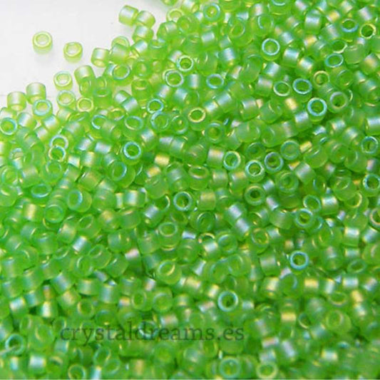 11/0 MIYUKI delica DB1281 - Transp. Lime AB - 1gr.  - Miyukilandia