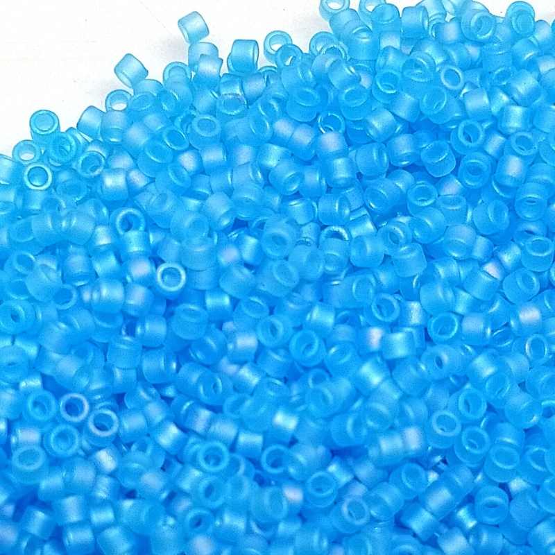 11/0 MIYUKI delica DB1284 - Transp. Ocean Blue AB - 1gr.  - Miyukilandia