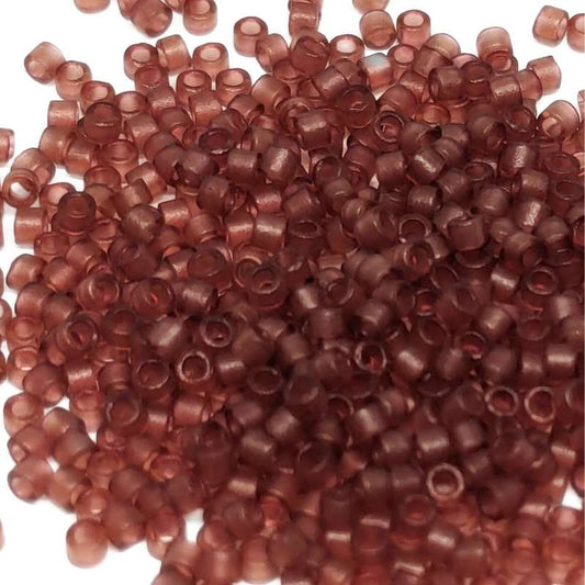 11/0 MIYUKI delica DB0773 - Transparent Mate Dark Salmon- 1gr.  - Miyukilandia