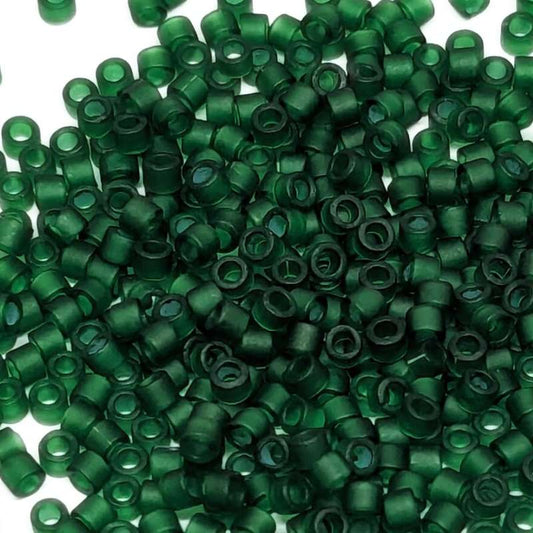 11/0 MIYUKI delica DB0767 - Transparent Mate Forest Green 1 gr.  - Miyukilandia