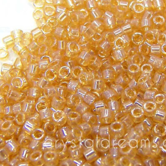 11/0 MIYUKI delica DB0099 - Trasparent Light Amber Luster -1gr.  - Miyukilandia