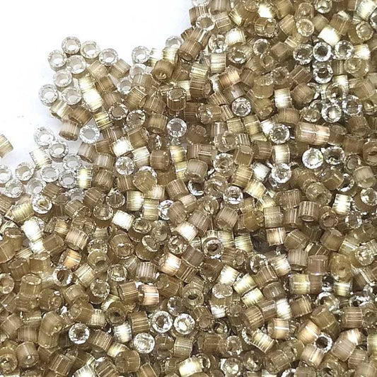 11/0 MIYUKI delica DB0671 - Variegated Taupe Silk Satin - 1gr.  - Miyukilandia