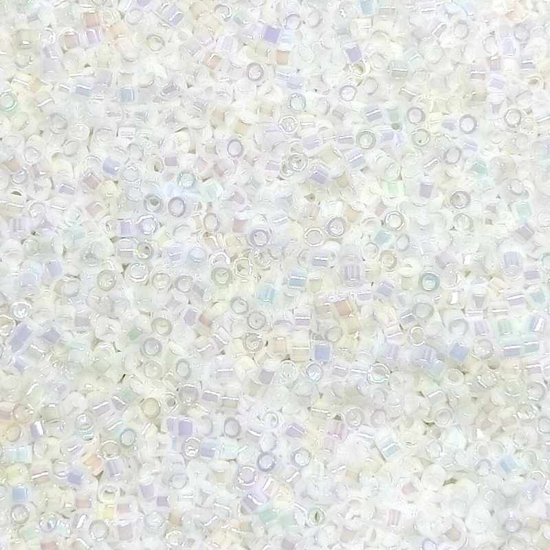 11/0 MIYUKI delica DB0202 - White Pearl AB - 1gr.  - Miyukilandia