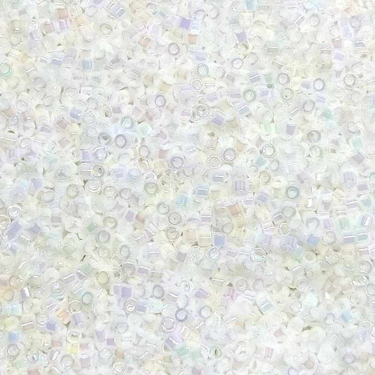 11/0 MIYUKI delica DB0202 - White Pearl AB - 1gr.  - Miyukilandia