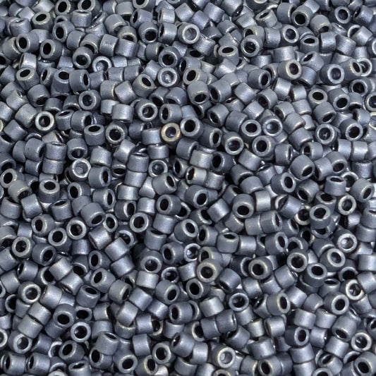 11/0 MIYUKI delica DB0301 Matte Gunmetal - 1gr.  - Miyukilandia