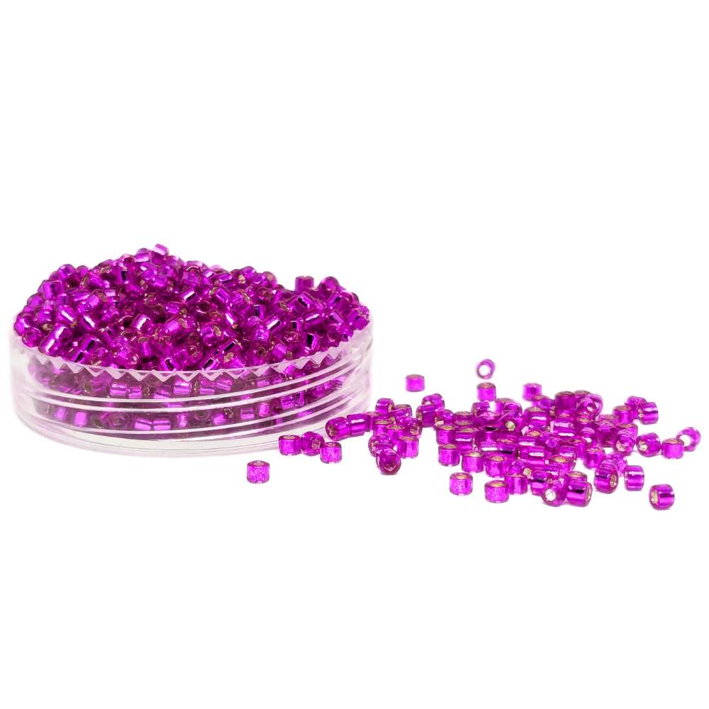 11/0 MIYUKI delica DB1340 Silverlined Dyed Fuchsia - 1gr.  - Miyukilandia