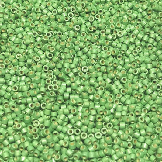 11/0 MIYUKI delica DB1844F Duracoat Galv. Dk Mint Green 1gr.  - Miyukilandia