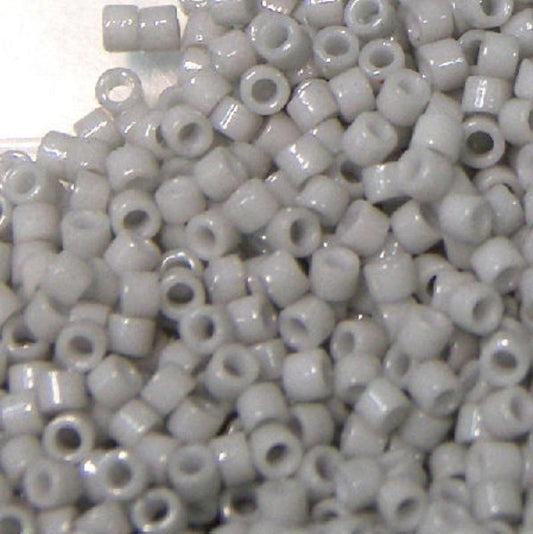 11/0 MIYUKI delica DB2366 Duracoat Opaque Soft Grey - 1gr.  - Miyukilandia