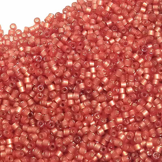 11/0 MIYUKI delica DB2178 Duracoat Silver Lined Dyed Papaya 1gr  - Miyukilandia