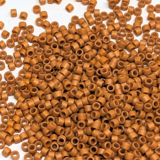 11/0 MIYUKI delica DB2287 Frosted Opaque Glaze Burnt - 1gr.  - Miyukilandia