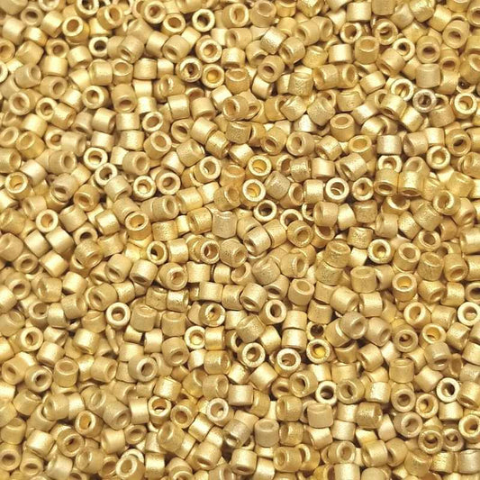 11/0 MIYUKI delica DB0331 Matte Metallic Yellow Gold 24K - 1gr.  - Miyukilandia