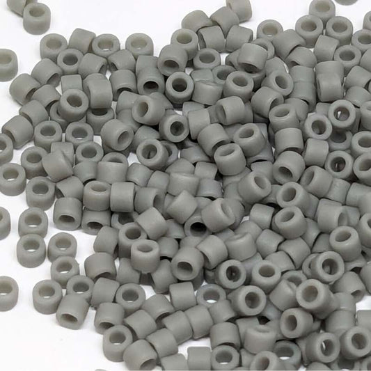 11/0 MIYUKI delica DB0761 Matte Opaque Gray - 1gr.  - Miyukilandia