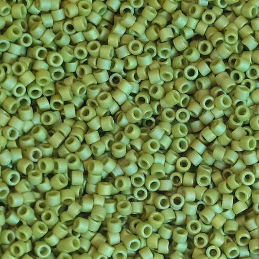 11/0 MIYUKI delica DB2309 Opaque Glazez Frosted Olive 1gr.  - Miyukilandia