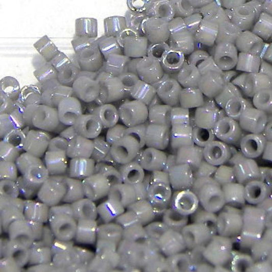11/0 MIYUKI delica DB1508 Opaque Lt. Smoke AB - 1gr.  - Miyukilandia