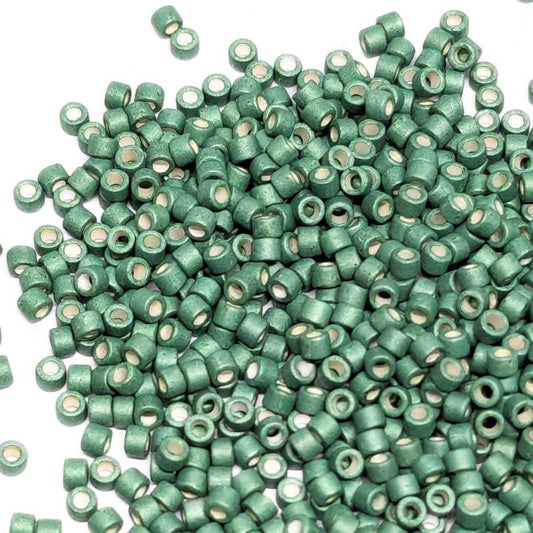 11/0 MIYUKI delica DB1171 Semi-Frosted Dark Mint Galvanized 1gr.  - Miyukilandia