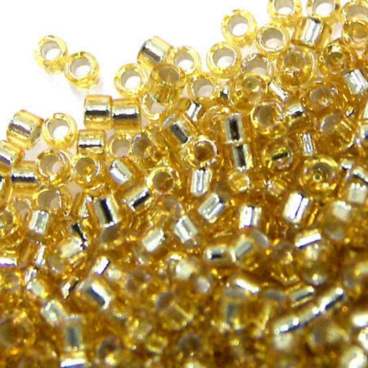 11/0 MIYUKI delica DB0042 Silver Lined Gold - 1gr.  - Miyukilandia