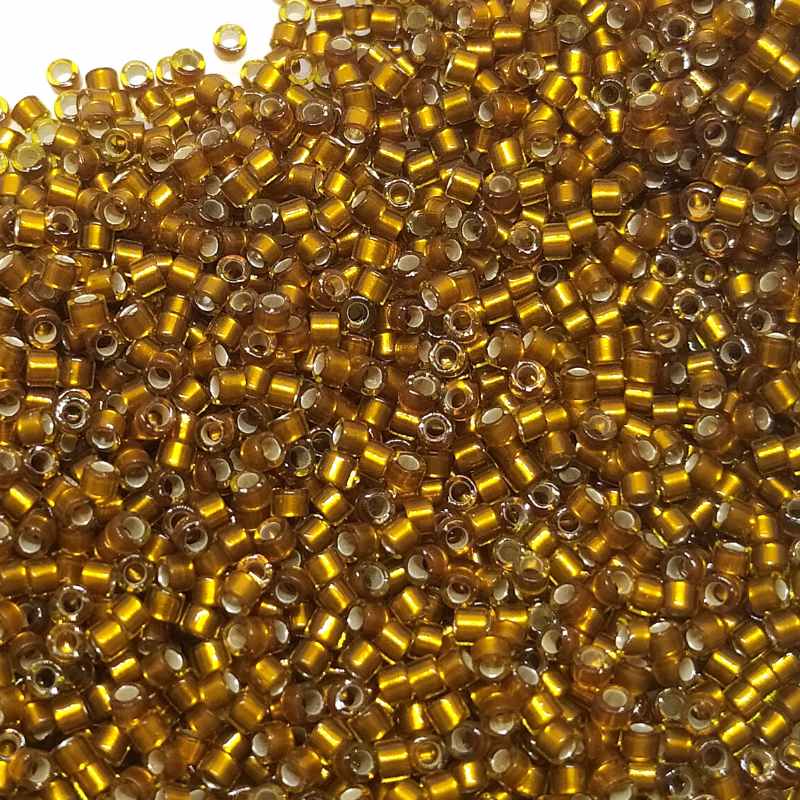 11/0 MIYUKI delica DB1681 Silver lined Glazed Dk Saffron - 1gr.  - Miyukilandia