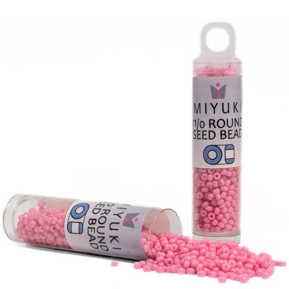 Miyuki Seed Beads Tube 11/0 "Dyed Opaque Pink" Color 1385