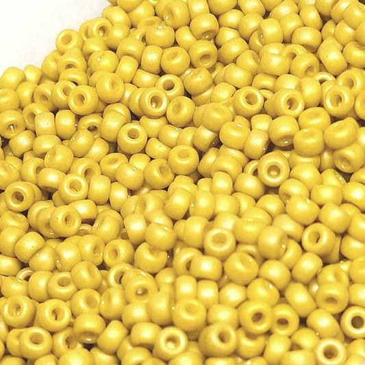 6/0 MIYUKI - rocalla - Opaque Glazed Frosted Citron - 1gr.  - Miyukilandia