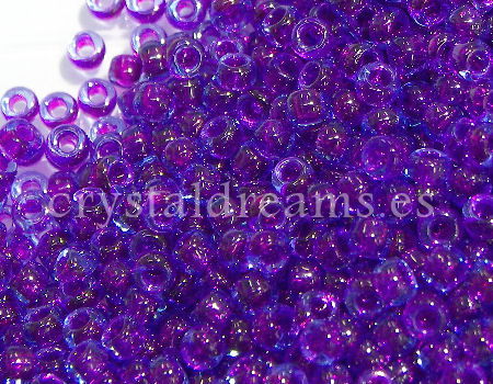8/0 MIYUKI - rocalla - Aqua Lined Fuchsia - 1gr.  - Miyukilandia