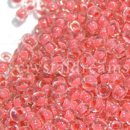 8/0 MIYUKI - rocalla - Crystal Coral Lined - 1gr.  - Miyukilandia