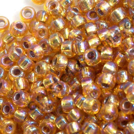 8/0 MIYUKI - rocalla - Dark Gold AB Silver Lined - 1gr.  - Miyukilandia