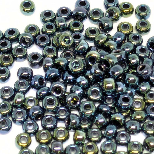 8/0 MIYUKI - rocalla - Gunmetal Iris - 1gr. colo.456  - Miyukilandia