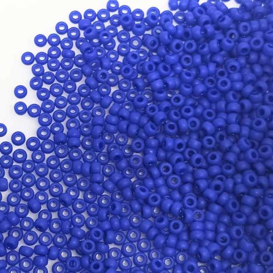 8/0 MIYUKI - rocalla - Matte Opaque Cobalt - 1gr.  - Miyukilandia