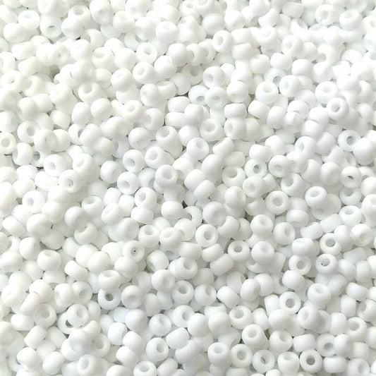 8/0 MIYUKI - rocalla - Matte Opaque White - 1gr.  - Miyukilandia