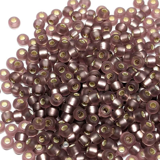 8/0 MIYUKI - rocalla - Matte Smoky Amethyst Silver Lined - 1gr.  - Miyukilandia